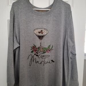 Espresso Martini Graphic Sweatshirt - Light Gray